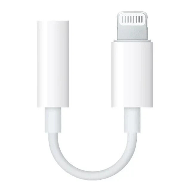 Genuine Apple - MMX62AM/A Lightning to 3.5mm Audio Adapter - White