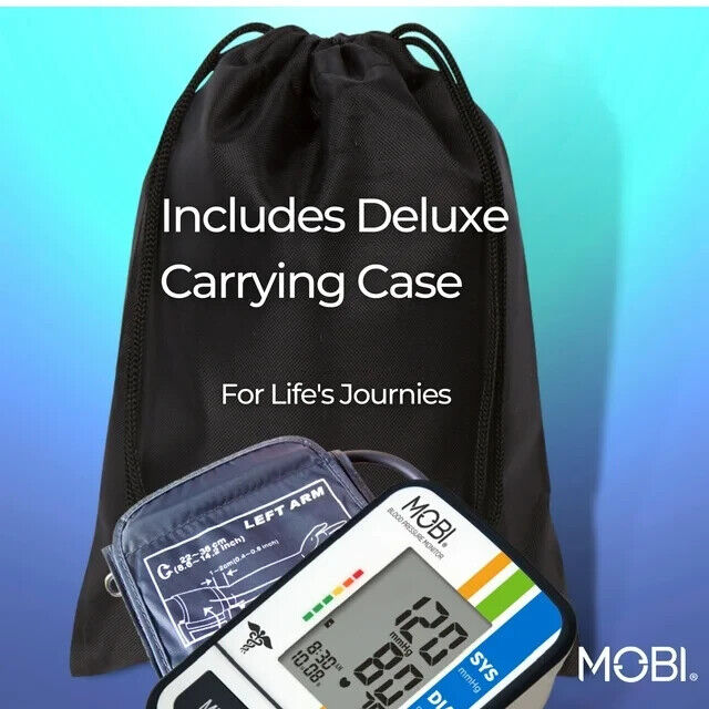 MOBI Advanced Automatic Arm Blood Pressure Monitor Includes Carrying Case