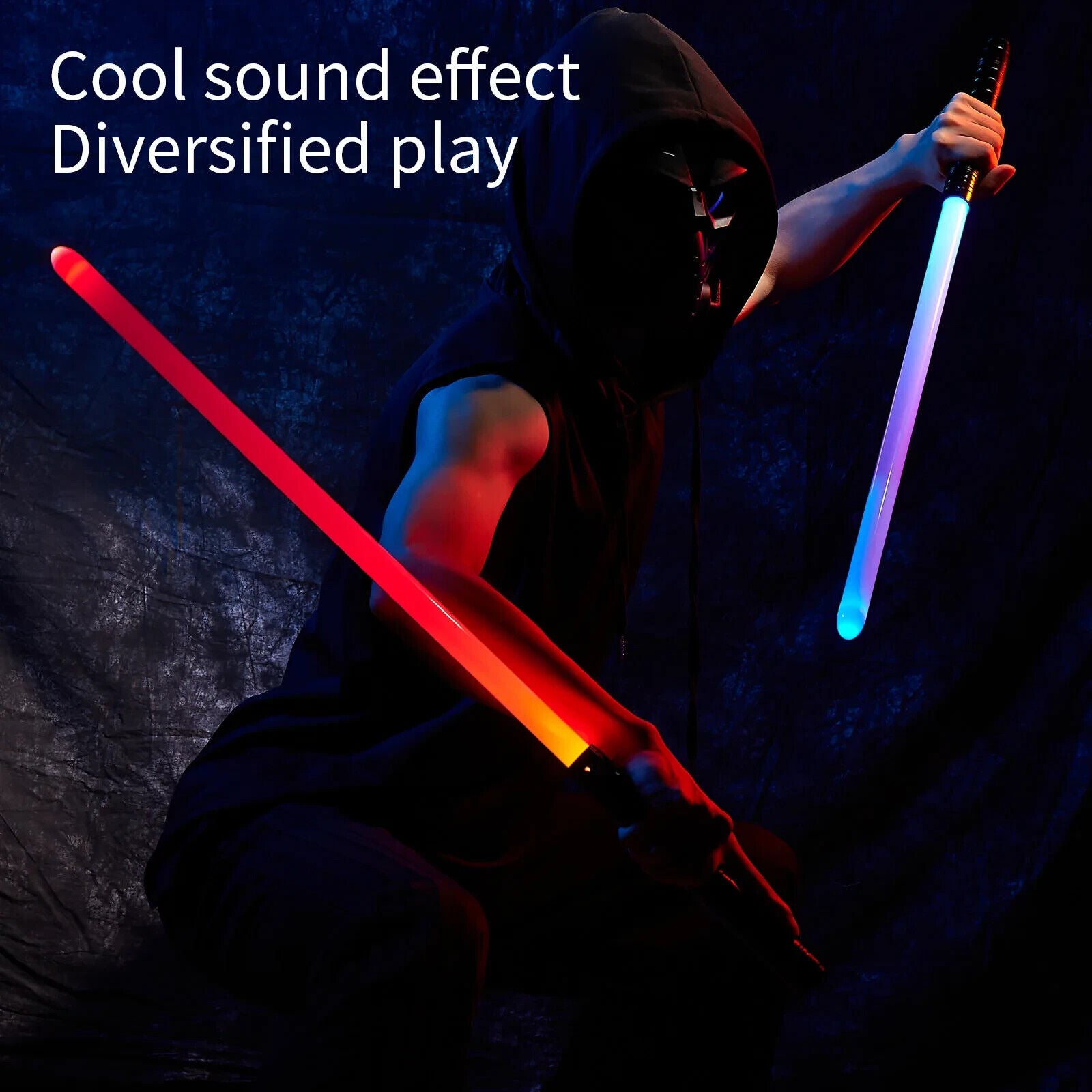 Lightsaber w/ Lights & Sound, 31in w/ Hilt, 22" Polycarbonate Blade, Connectable