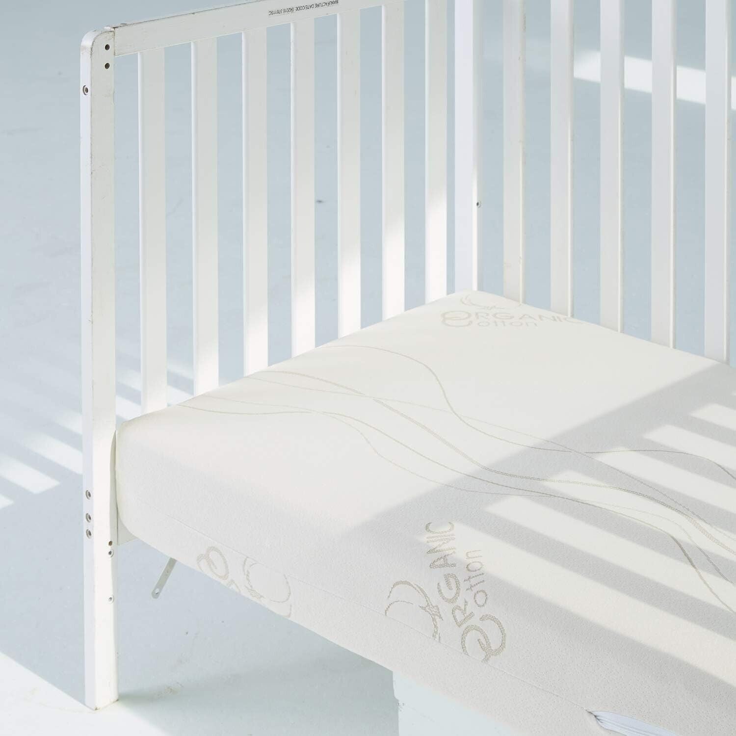 Wonder Dream Mini Crib Mattress, Organic Cotton, 100% Breathable, Non Toxic