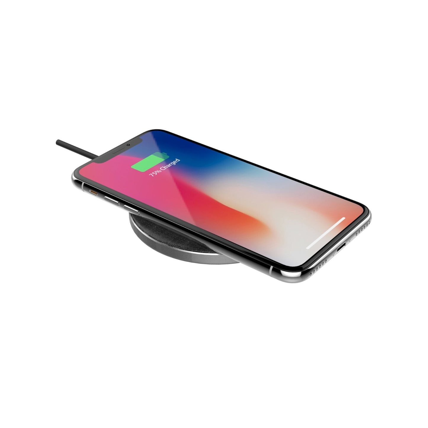 Onn WIAGRY100008483 Wireless Charging Pad, Grey (Fabric) 7.5/10W
