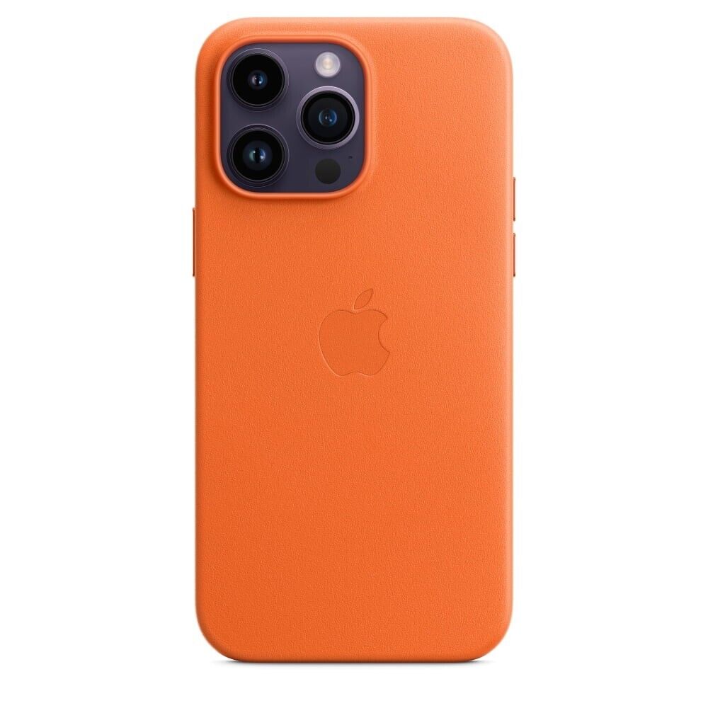 Apple Leather Case with MagSafe for iPhone 14 Pro Max - MPPR3ZM/A A2909 - Orange