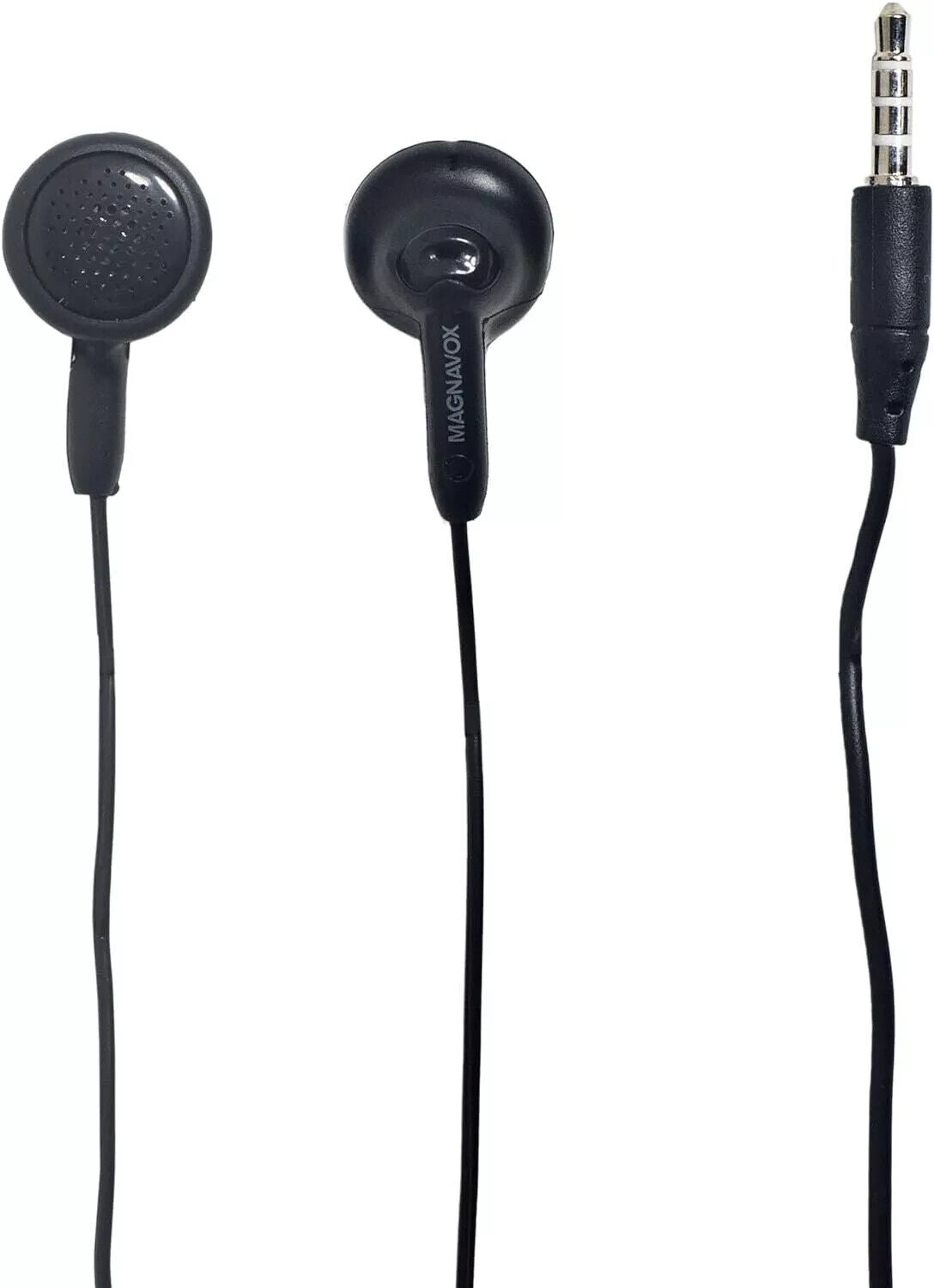 Magnavox Snug Fit+ Smooth Bass Handsfree Earphones w/ Mic & Control, Black - NEW