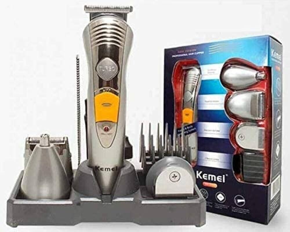 KEMEI KM-580A 7 in 1 Rechargeable Grooming Kit - Shaver, Nose, Beard, Trimmer