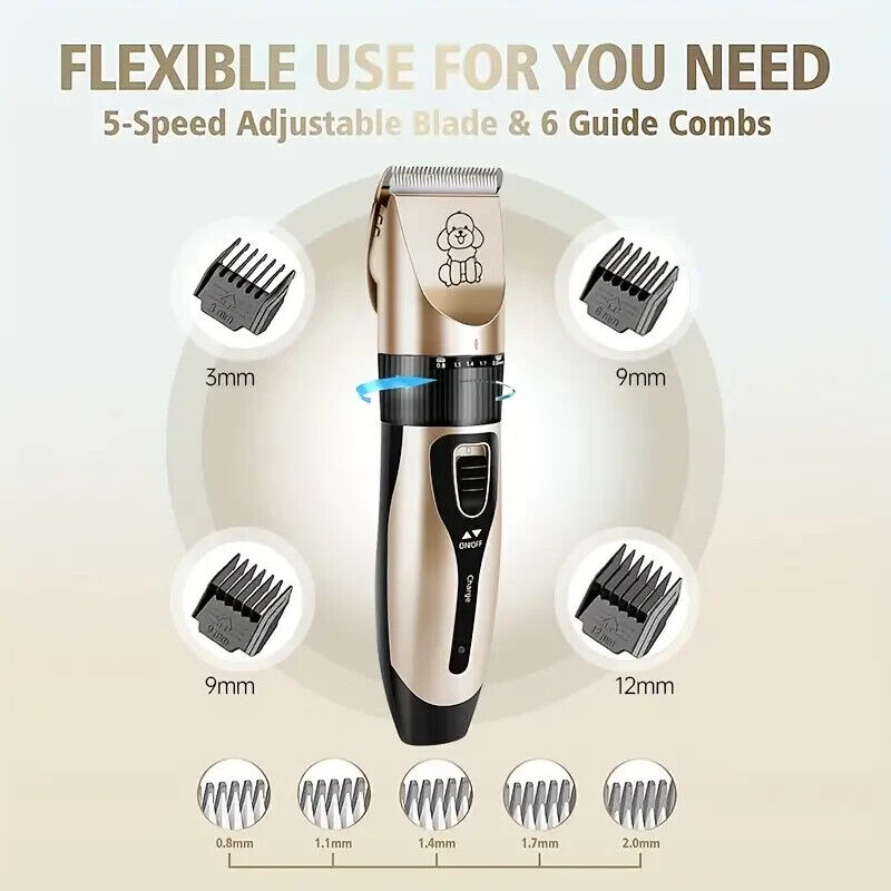 Professional Pet Grooming Kit - Usb Rechargeable Electric Clippers