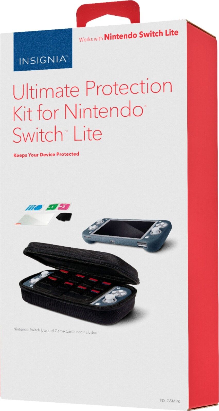 Insignia Ultimate Protection Kit Nintendo Switch Lite, Black NO SCREEN PROTECTOR