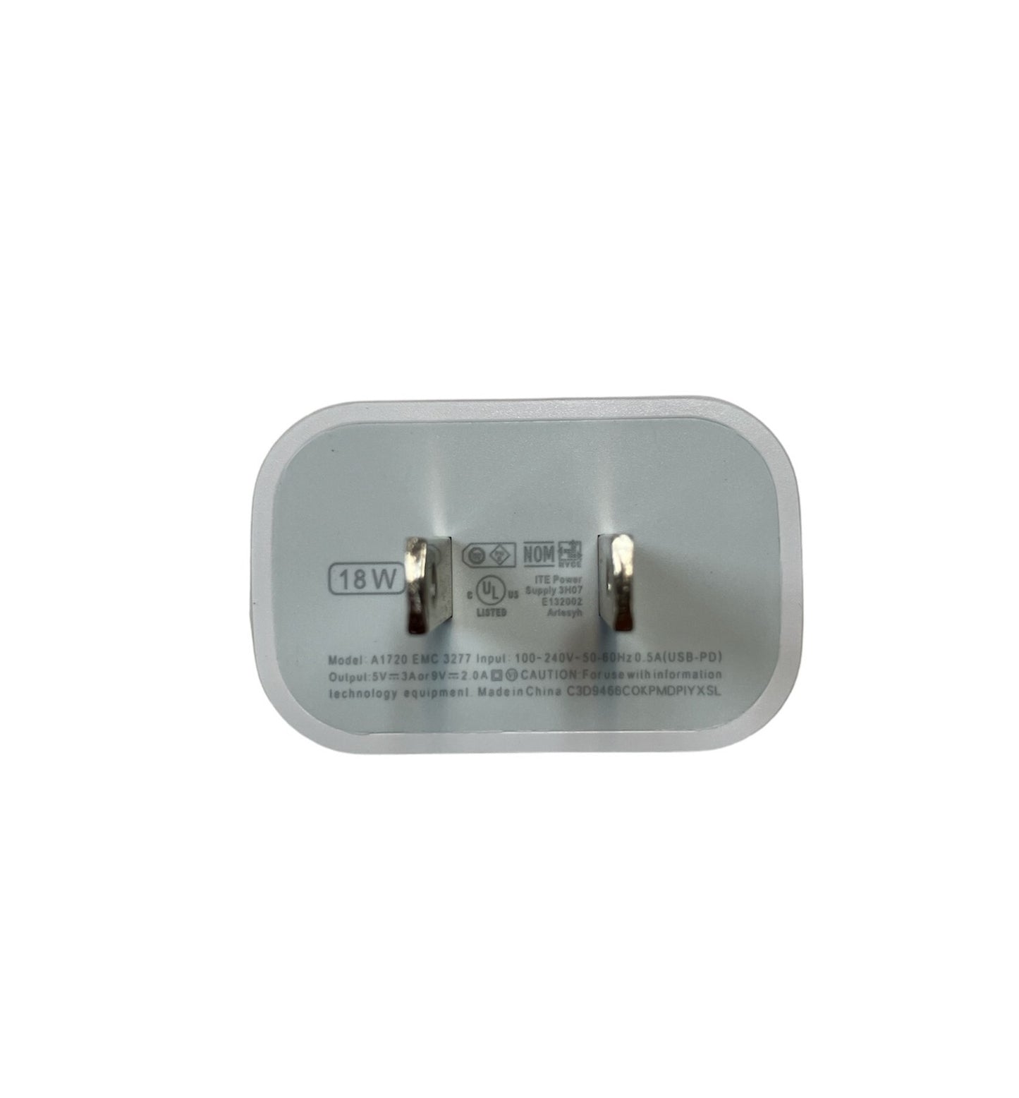 NEW 10 COUNT Foxconn 18W Wall Cubes/Brick &Type-C to 8-Pin Connector for iPhones