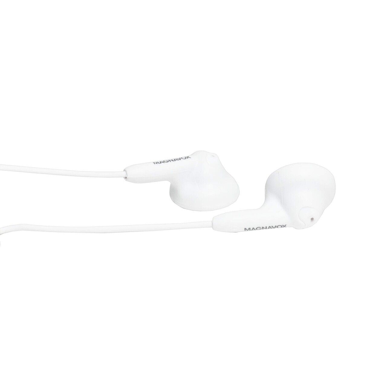 Magnavox Snug Fit+ Smooth Bass Handsfree Earphones w/ Mic & Control, White - NEW