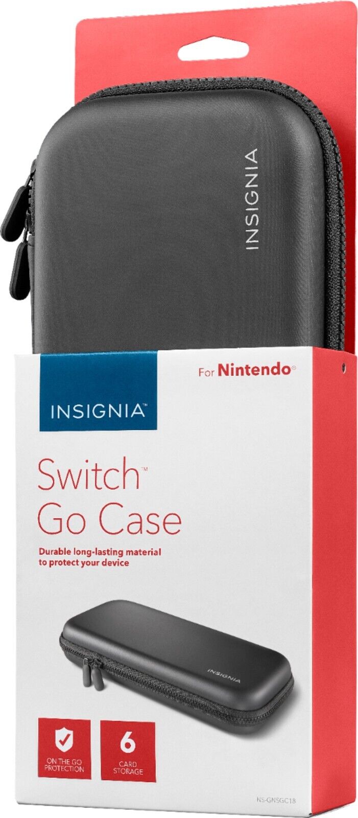 Insignia Go Case for Nintendo Switch, Sleek and Protective Game Storage/Carrier