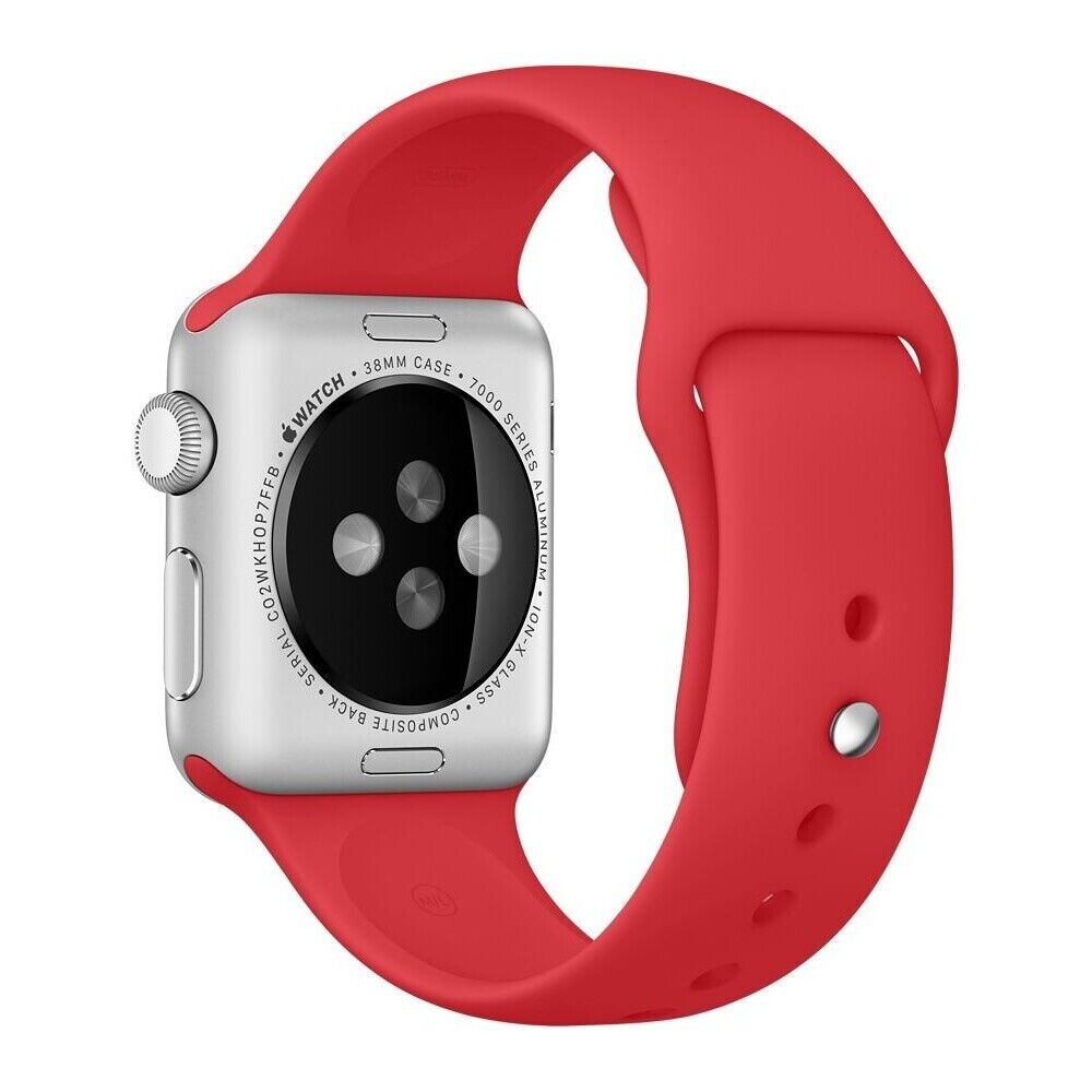 Brand New! Genuine Apple Watch Sport Band 38mm SM/ML Red MLD82ZM/A, Stainless