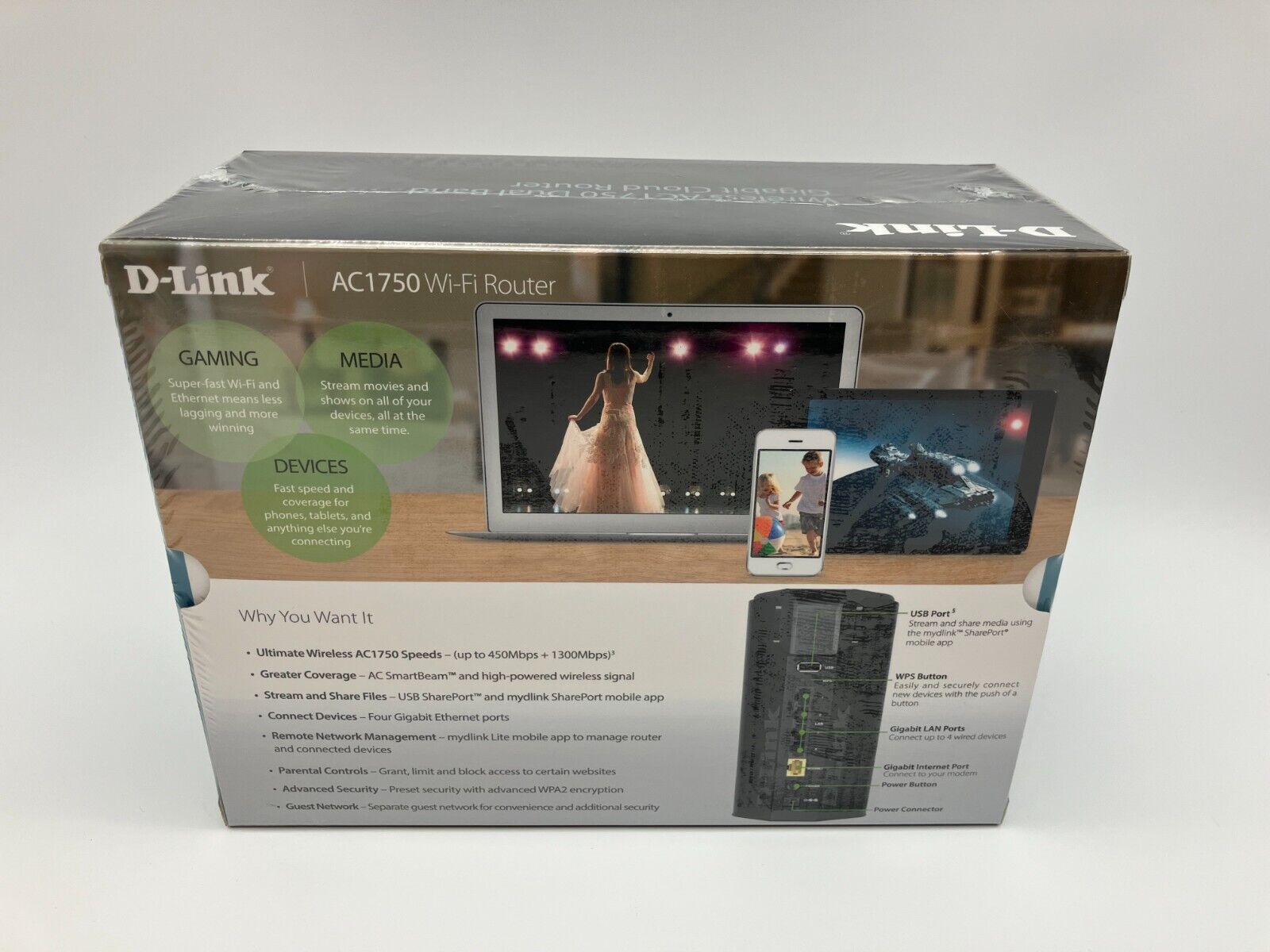 D-Link Wireless AC1750 Dual Band Gigabit Cloud Router DIR-868L AC SmartBeam