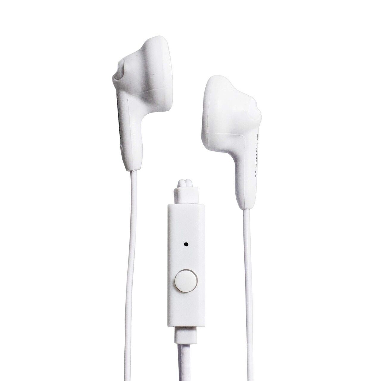 Magnavox Snug Fit+ Smooth Bass Handsfree Earphones w/ Mic & Control, White - NEW