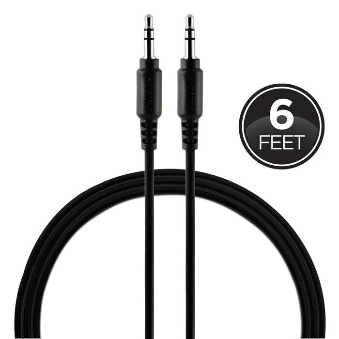 Philips 3.5mm Audio Cable 6ft / 1.8m, SWA9236B/27, Black, For All Brands - New