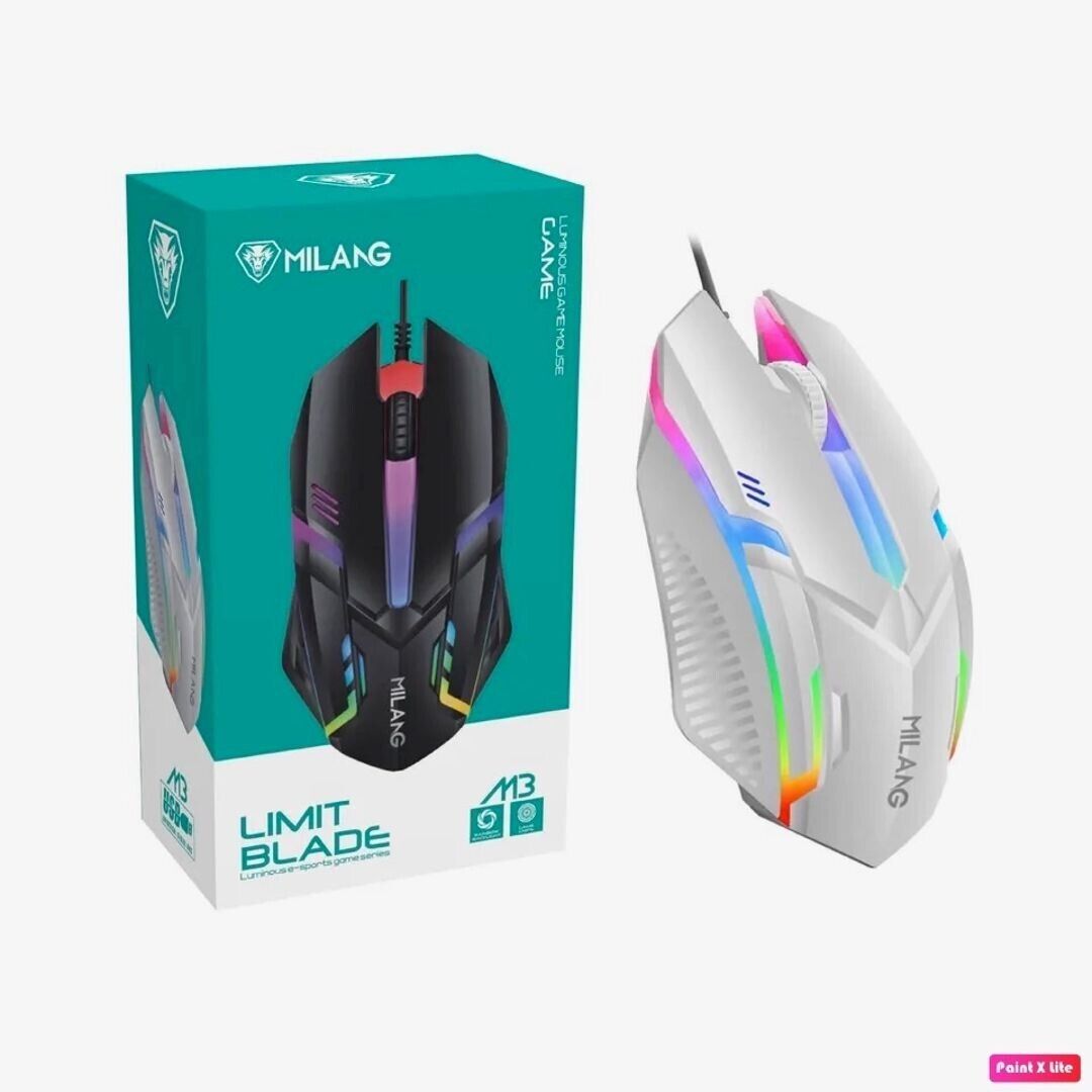 Milang Luminous Game Mouse, Limit Blade, Sports Gaming Series Rainbow Backlight