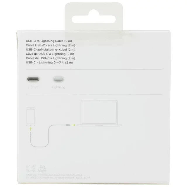 GENUINE Apple USB-C to Lightning Cable (2m) - White Charging Cord