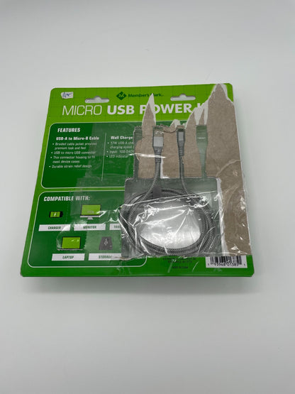 Member's Mark Micro USB Power Kit, Car & Wall Charger w/ Cables