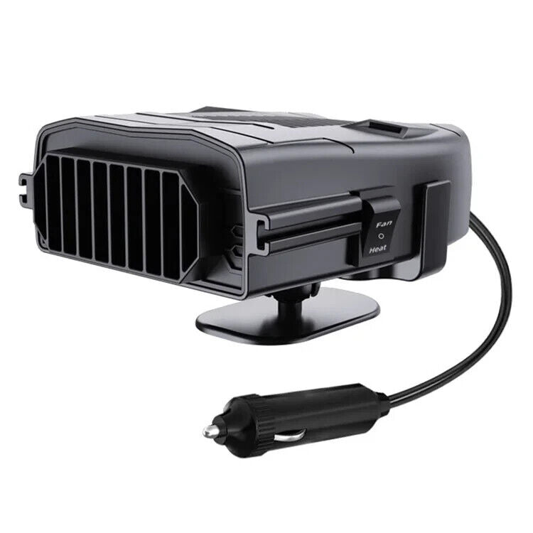 R803 12V Car Dashboard Heating Fan Windshield Defrosting Defogging Heater- Black