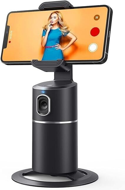 Rotation Auto Face Tracking Phone Holder, Rechargeable Tripod Camera Mount