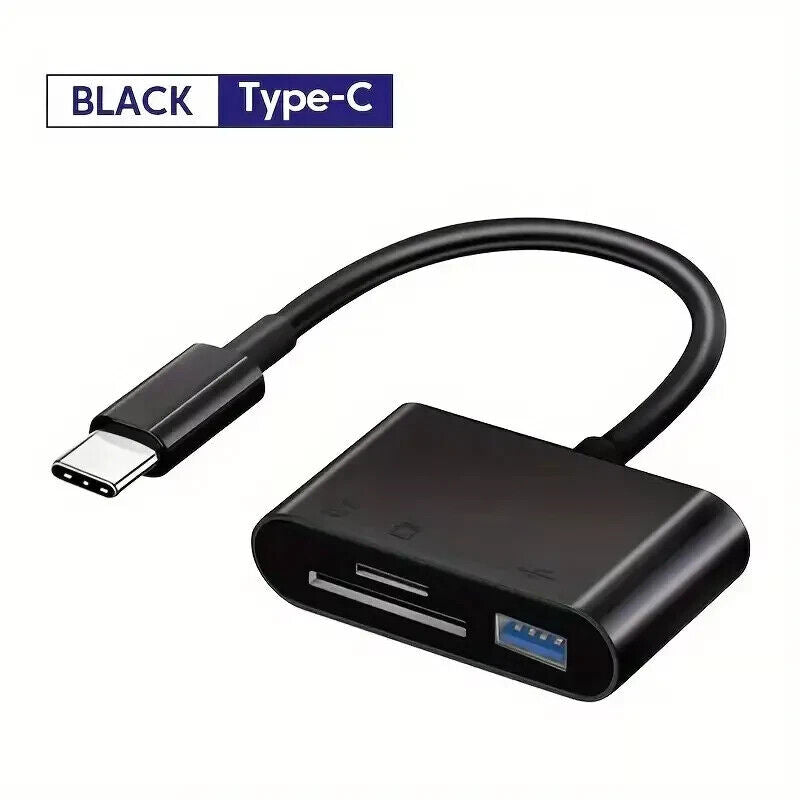 Card Reader 3-in-1 Type-C to USB SD TF Multifunctional Conversion Cable Adapter