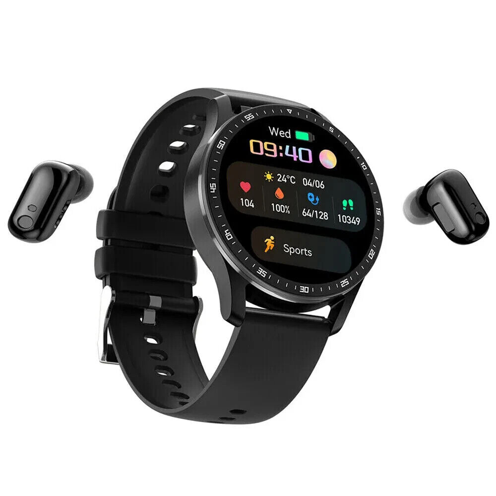 Wireless Smartwatch TWS in Ear Earbuds Stereo Call 1.39'' Touch Screen Round