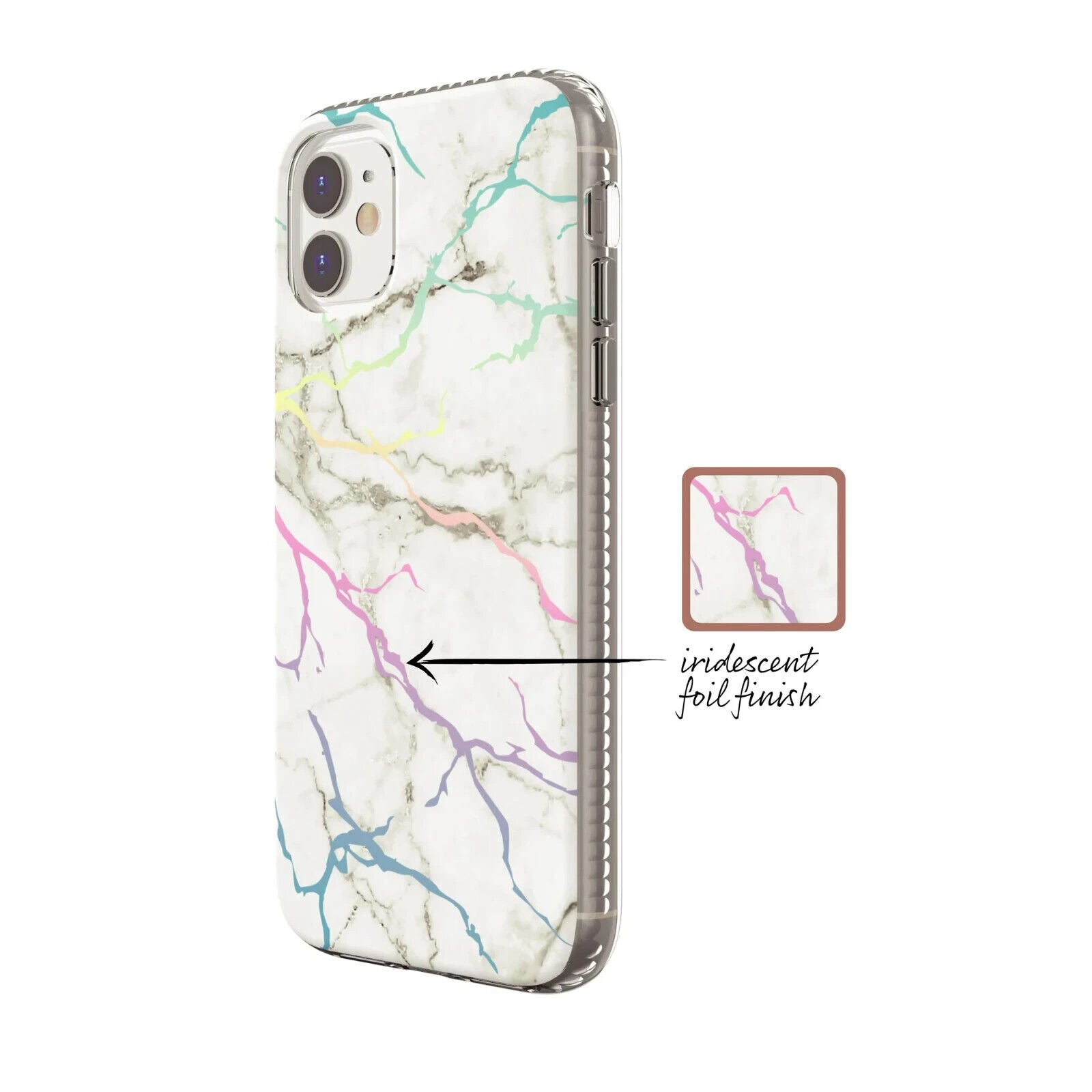 Fellowes Fashion Phone Case for iPhone 11/XR in Iridescent Marble