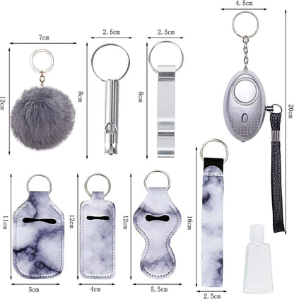 Cute Self Defense Keychain for Women 10 pcs Set Pretty Accessories Key Chain