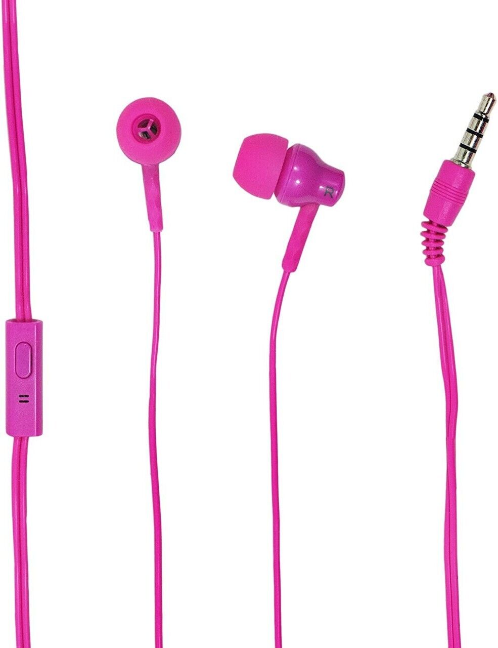 Magnavox Shuffle+ In Ear Headphones w/ Bass, Handsfree w/ Mic & Ctrl, Pink - NEW