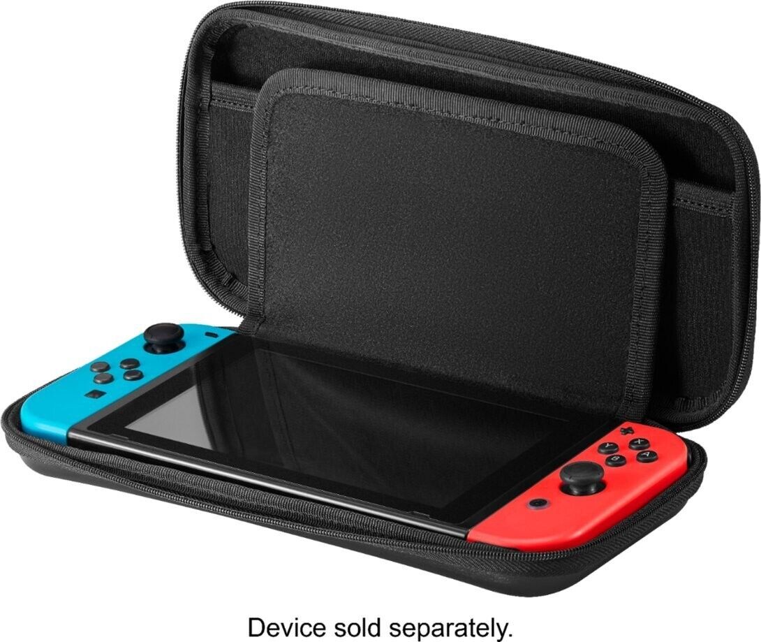 Insignia Switch Go-Case - Black - Semi-Hard Zipper Case for Nintendo Switch