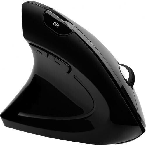 Adesso iMouse E90 Left Handed Vertical Ergonomic Wireless Mouse, Black