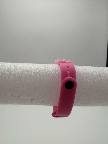 Smart Watch M8 Silicone Heart Rate Sport Watch for Kids- Pink With Flowers
