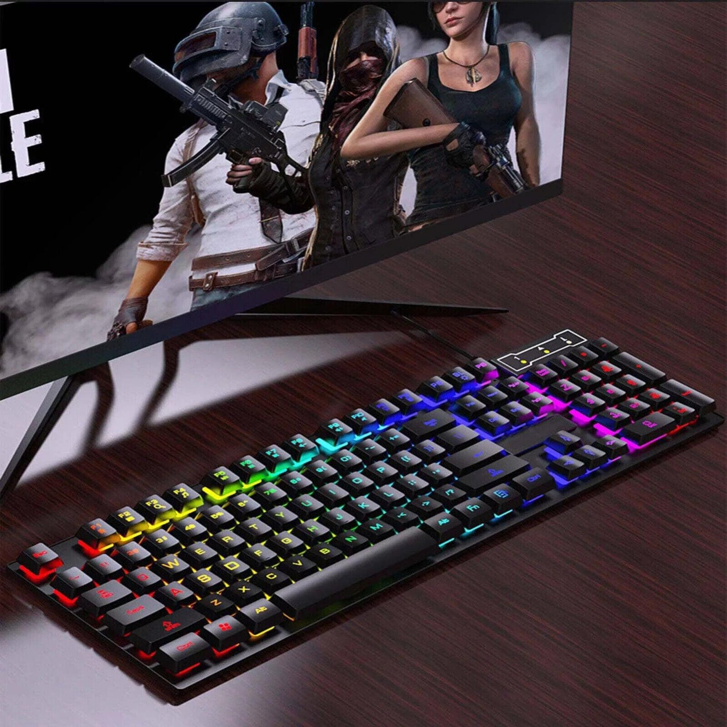 FOREV Keyboard, Wired RGB Backlit Computer Keyboard FV-Q305S (NO MOUSE)