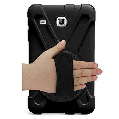 KIQ Shield Series Case for Samsung Galaxy Tab E/w 360 Kickstand and Hand Strap