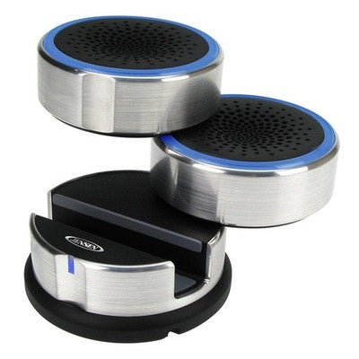 Jensen SMPS-222 Portable Swivel Speaker System w/ Aux-in Cable & Carrying Pouch
