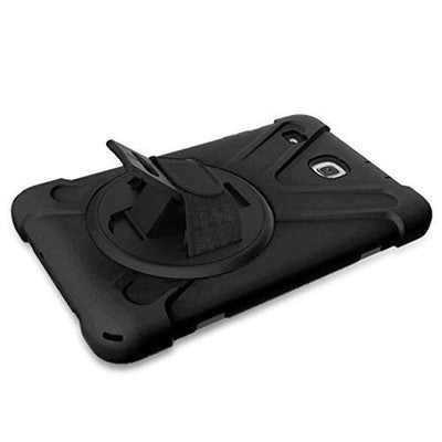 KIQ Shield Series Case for Samsung Galaxy Tab E/w 360 Kickstand and Hand Strap