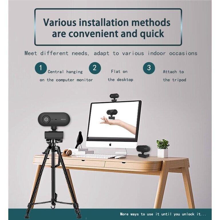 HD Webcam w/ High Quality Glass Lens Clear Image - Video Chat/Webcast/Conference
