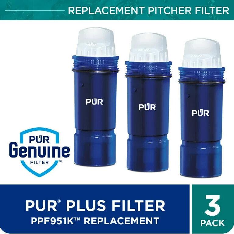 PUR Plus PPF951K3 Lead Reduction Water Pitcher Replacement Filter - 3 Pack