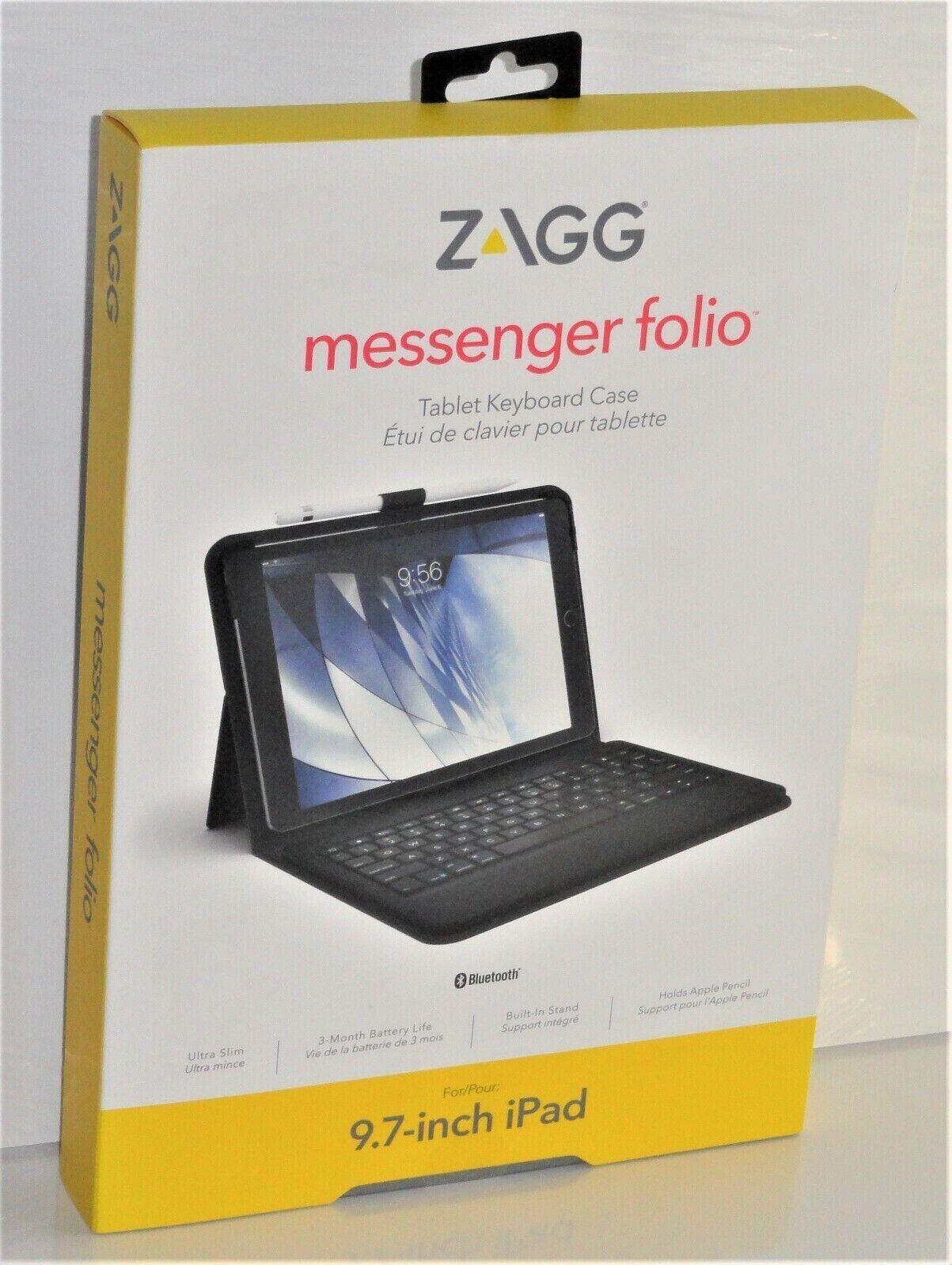 ZAGG Messenger Folio Tablet Keyboard Case for 9.7" iPad