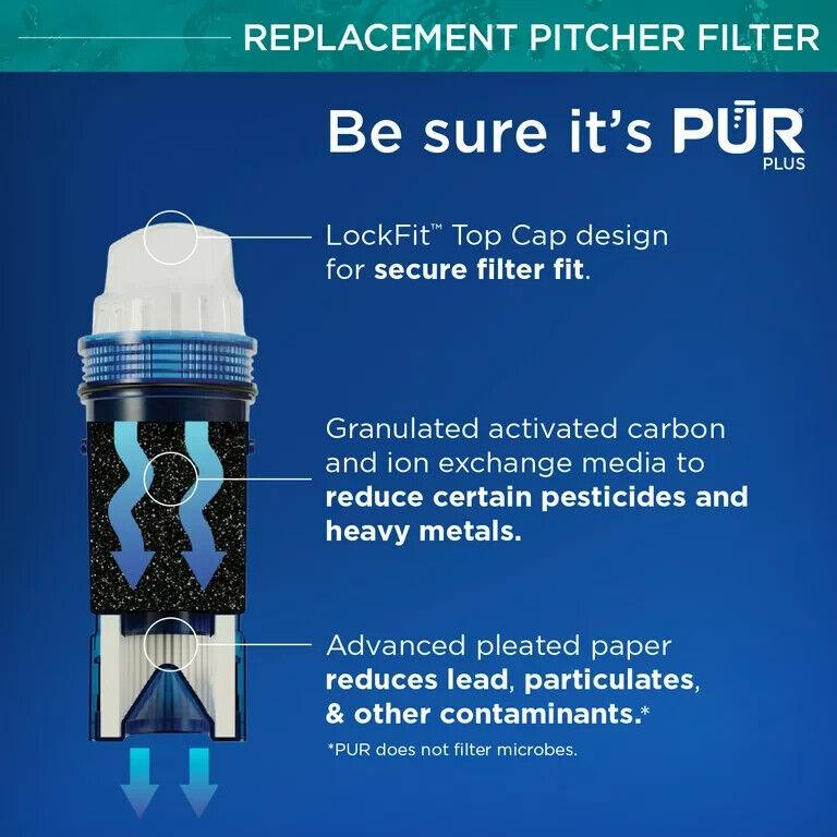 PUR Plus PPF951K3 Lead Reduction Water Pitcher Replacement Filter - 3 Pack