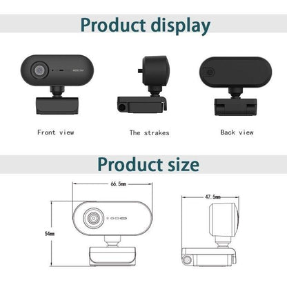 HD Webcam w/ High Quality Glass Lens Clear Image - Video Chat/Webcast/Conference