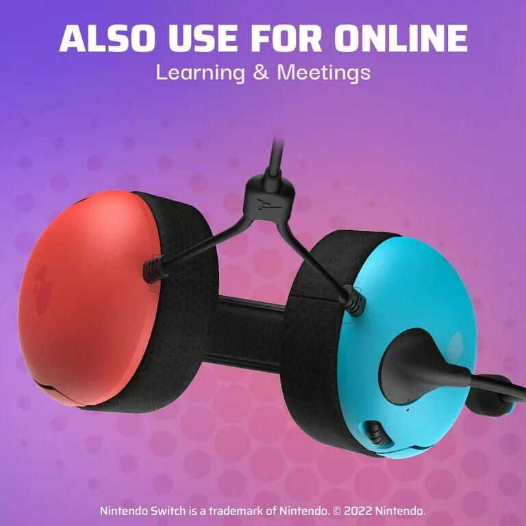 Nintendo Switch LVL 40 Wired Stereo Gaming Headset 500-162-BLRD - Blue/Red