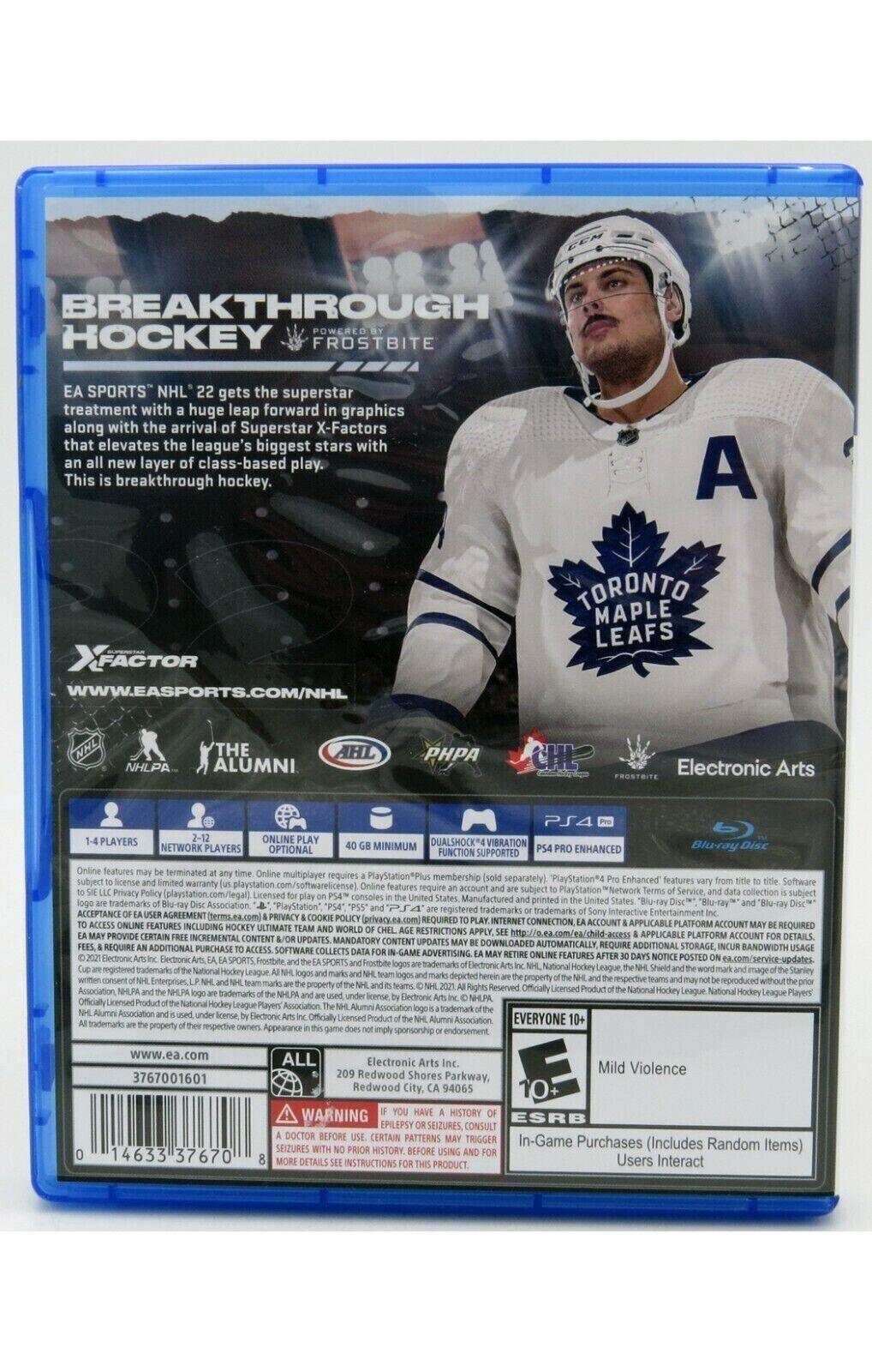 NHL 22 - Sony PlayStation 4/PlayStation4/Play Station 4/PS4 EA Sports