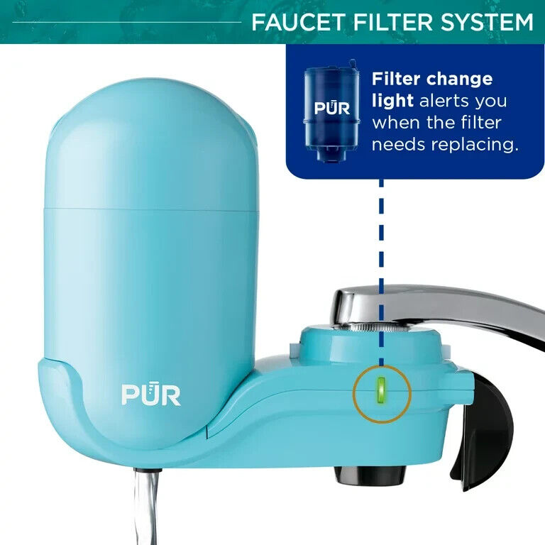 PUR Plus Mineral Core Faucet Filtration System FM2700G Sea Glass