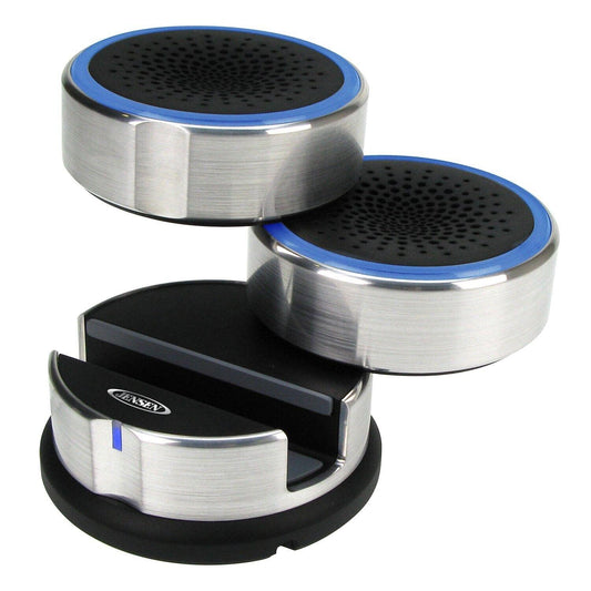Jensen SMPS-222 Portable Swivel Speaker System w/ Aux-in Cable & Carrying Pouch