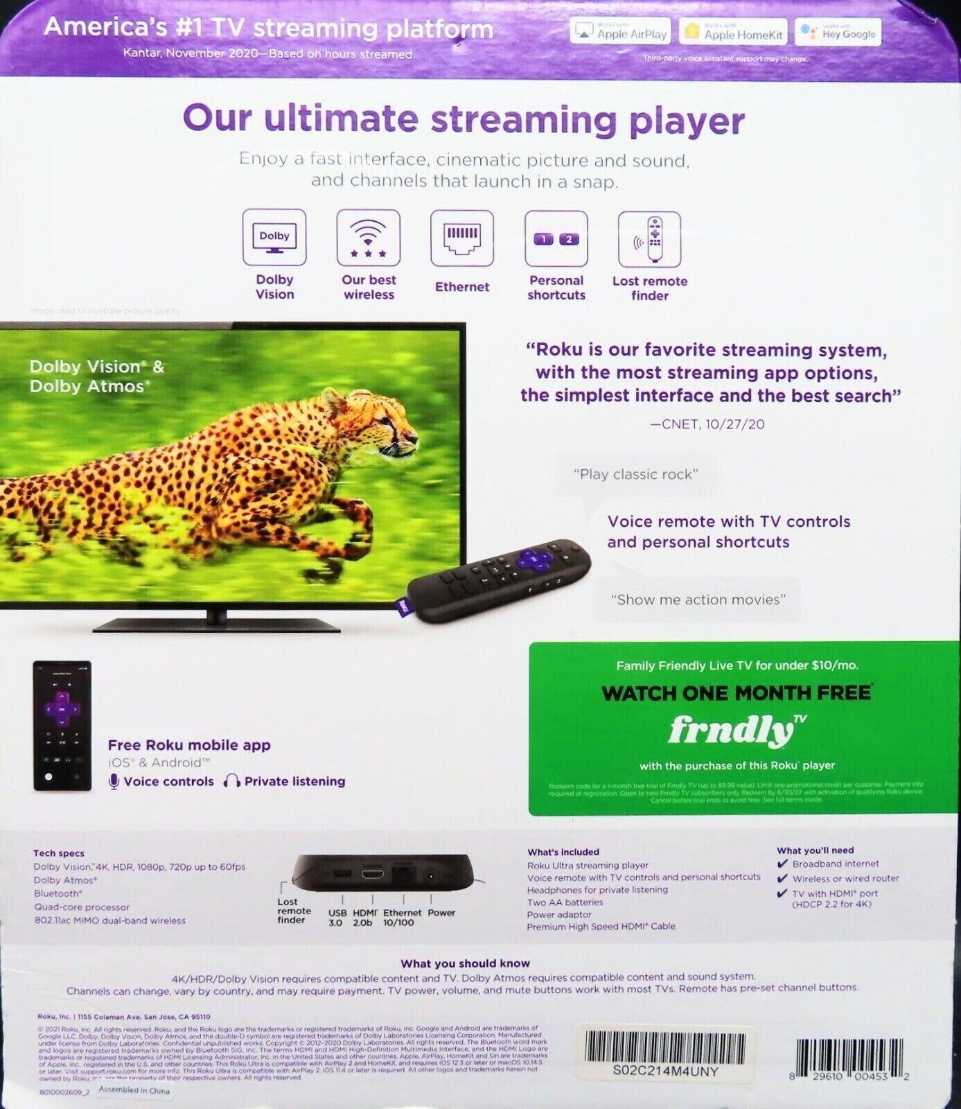 Roku HD | 4K | HDR | UHD Streaming Media Player - Black