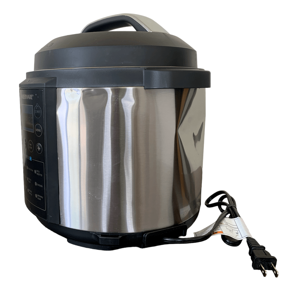 Farberware Programmable Digital Pressure Cooker, 6 Quart (WM-CS6004W) *SEE DENTS