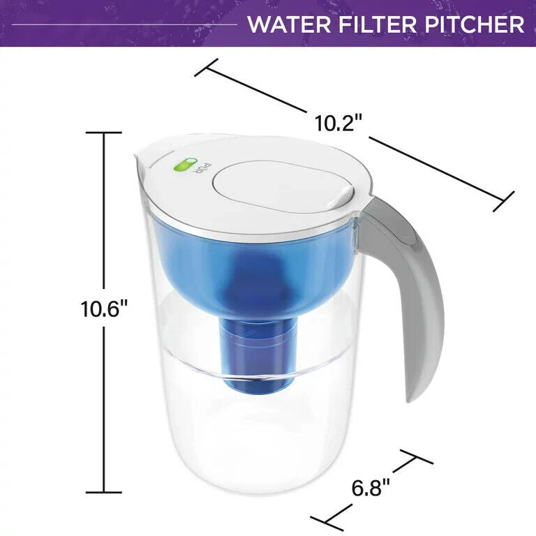 PUR 10 Cup Pitcher Filtration System, White, PPT001W