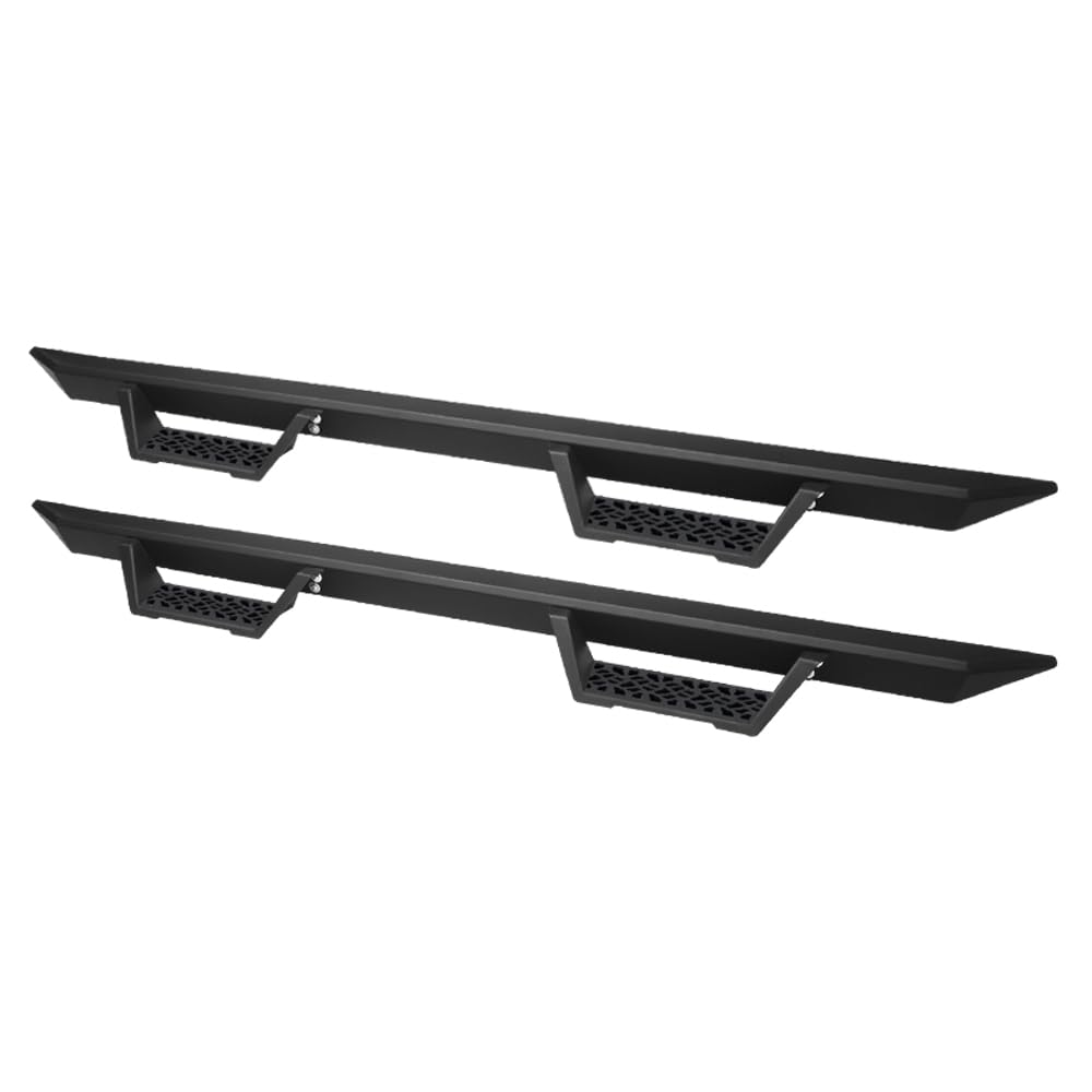 Matte Black Modular Drop Step Side Nerf Bars Rail Running Boards Compatible with 07-18 Jeep Wrangler 4 Door JK