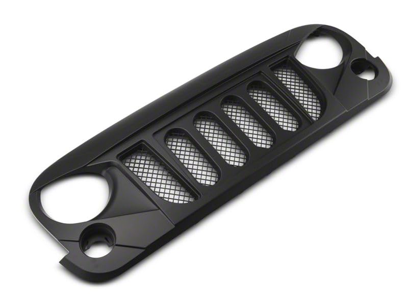 Red Rock 4x4 Avenger Grille in Matte Black Styling Fits Jeep Wrangler JK 2007-2018