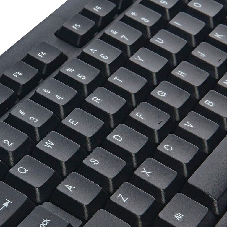 Verbatim 99202 Slimline Wired USB QWERTY Keyboard & Mouse - Black