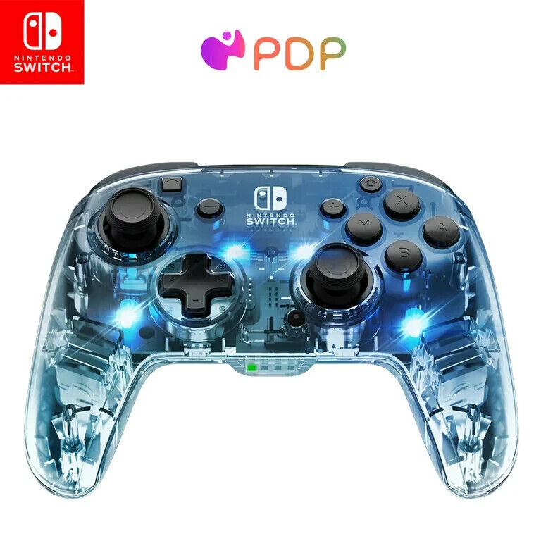 Nintendo Switch PDP Afterglow Wireless Deluxe Power Pro Controller, Prismatic